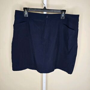 Eddie Bauer Women's 14 Navy Blue Skort Stretch Pockets Outdoor Golf